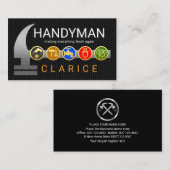 Silver Hammer On Wire Mesh Handyman Tools 名刺 (正面/裏面)