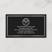 Silver Handyman Hammers Frame 名刺 (裏面)