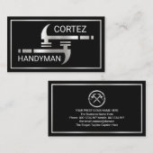 Silver Handyman Hammers Frame 名刺 (正面/裏面)