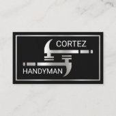 Silver Handyman Hammers Frame 名刺 (正面)