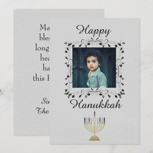 Silver Hanukkahの写真 シーズンカード (正面/裏面)