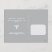 Silver Hanukkah Star Of David Pattern モダン Photo シーズンポストカード (裏面)
