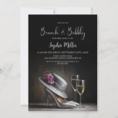 Silver High Heel Shoes Brunch and Bubbly 招待状 (正面)