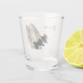 Silver High Heels Black Bow ショットグラス (裏面)