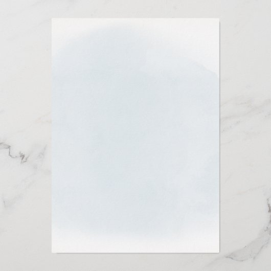 silver Holy cross Baptism 箔招待状 (裏面)