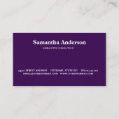 Silver Ink Purple Brush Mark Circle Logo Monogram  名刺 (裏面)