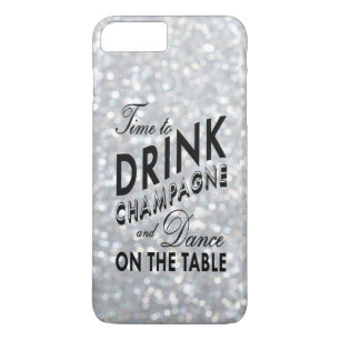 Silver iPhone 7プラスでシャンパンを飲む時間 8 Plus/7 Plusケース