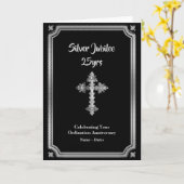 SILVER Jubilee Ordination Anniversary司祭25日 カード (黄色い花)