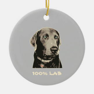 Silver Lab 100%ラブラドールセラミックオーナメント セラミックオーナメント