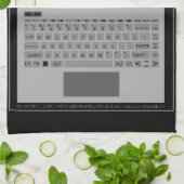 Silver Laptop Keys 2026 Calendar Black キッチンタオル (折り畳み)