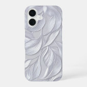 Silver Leaf Elegant Pattern iPhone 16ケース (裏面)