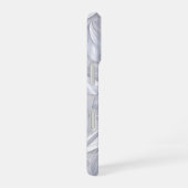 Silver Leaf Elegant Pattern iPhone 16ケース (右側面)