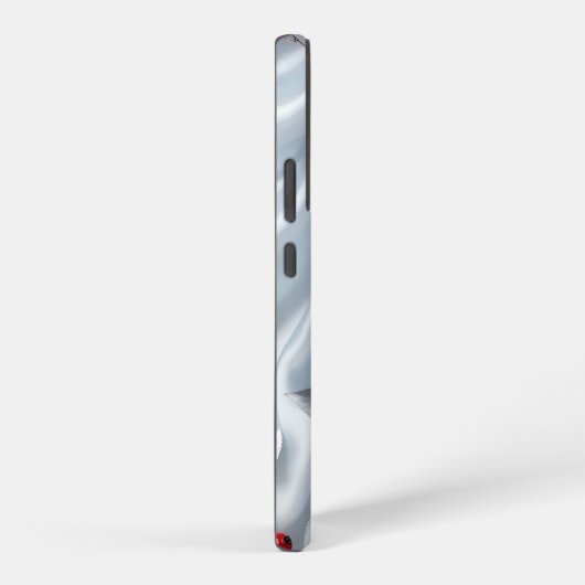 Silver Leaf Red Berry Silk Samsung Galaxyケース (右側面)
