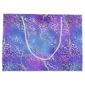 Silver Leopard Agate | Glam Abstract Gradient ラージペーパーバッグ (裏面)