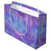 Silver Leopard Agate | Glam Abstract Gradient ラージペーパーバッグ (裏面アングル)