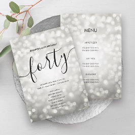 Silver Lights 40th Birthdayメニュープログラム 招待状