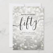 Silver Lights 50th誕生日メニュープログラム 招待状 (正面)