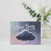 Silver Lining Wolke gemalt ポストカード (スタンド正面)