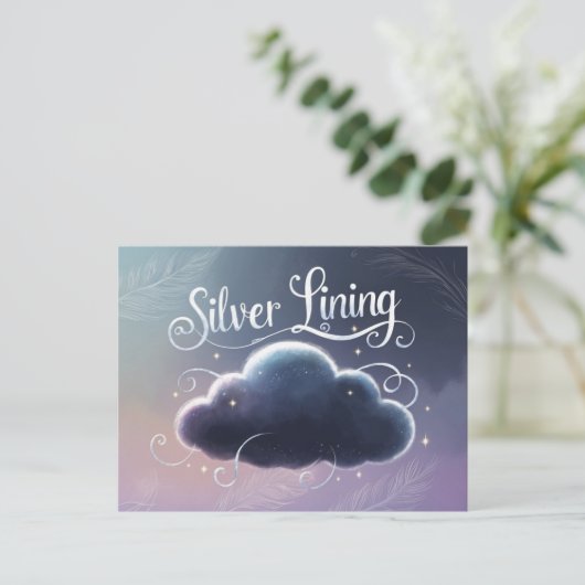 Silver Lining Wolke gemalt ポストカード (スタンド正面)