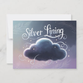 Silver Lining Wolke gemalt ポストカード