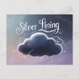 Silver Lining Wolke gemalt ポストカード