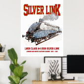 Silver Link - LNER A4形2509号蒸気機関車 ポスター (ホームオフィス)