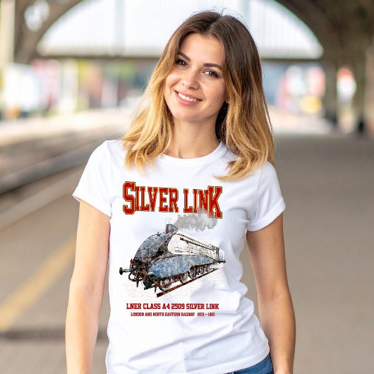 Silver Link - LNER A4形2509号蒸気機関車 Tシャツ