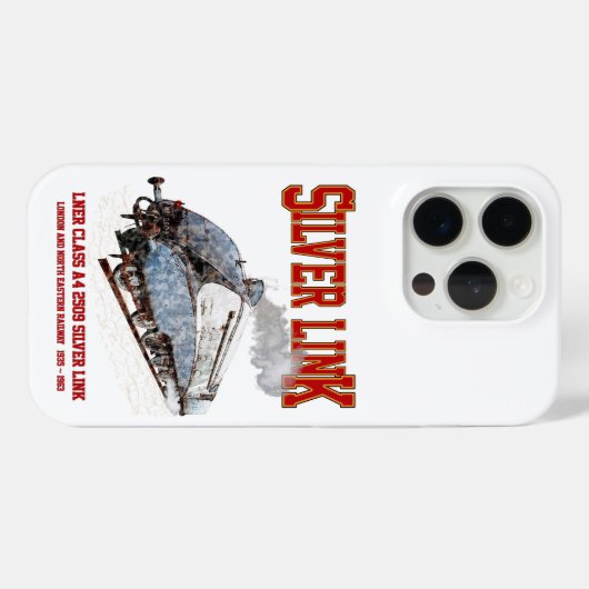Silver Link - LNER A4形 2509号 蒸気機関車 Case-Mate iPhoneケース (裏面 (横))