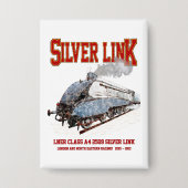 Silver Link - LNER A4形 2509 蒸気機関車 缶バッジ (正面)