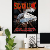 Silver Link LNER Class A4 2509 Locomotive UK flag ポスター (ホームオフィス)