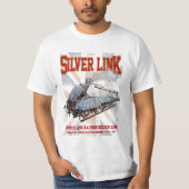 Silver Link LNER Class A4 2509 Locomotive UK flag Tシャツ (正面)
