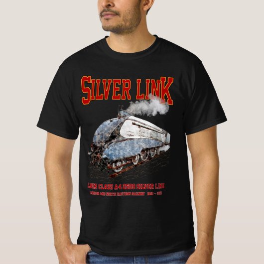 Silver Link - LNER Class A4 2509 Steam Train Loco Tシャツ (正面)