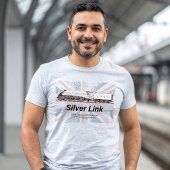 Silver Link LNER Class A4 Locomotive profile flag Tシャツ