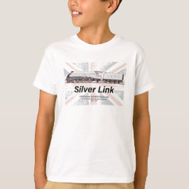 Silver Link LNER Class A4 Locomotive profile flag Tシャツ
