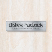 Silver LMFTセラピストオフィスドアの署名名プレート サインプレート (正面)