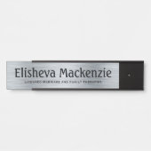 Silver LMFTセラピストオフィスドアの署名名プレート サインプレート (正面)