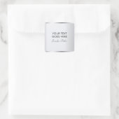 Silver Look Template Typography Script Modern スクエアシール (バッグ)