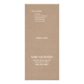 Silver Lotus Mandala価格表サービスメニュー ラックカード (裏面)