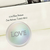 Silver Love Envelope Seal ラウンドシール