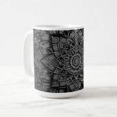 Silver Mandala Mug コーヒーマグカップ (正面左)