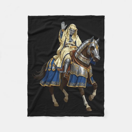 Silver Mask King Baldwin Iv Golden Mask Medieval A フリースブランケット (正面)
