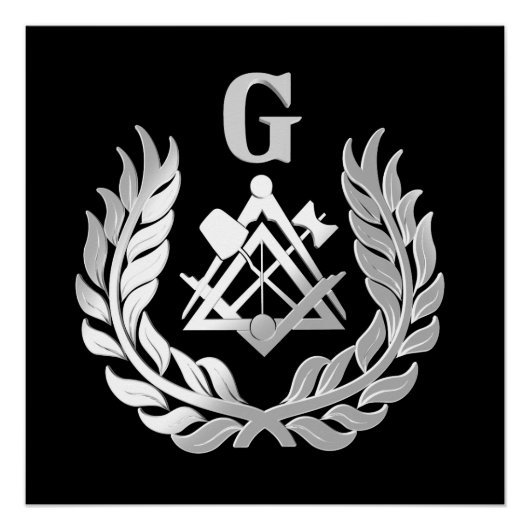Silver masonry symbol ポスター (正面)