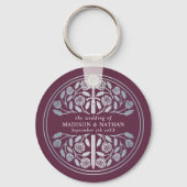 Silver Mauve Sword Bridesmaid Royal Wedding Gift キーホルダー (裏面)