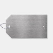 Silver Merry Christmas Luxe Black ギフトタグ (裏面横)