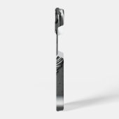 Silver Metal Eagle Emblem With Dripping Paint iPhoneケース (左側面)