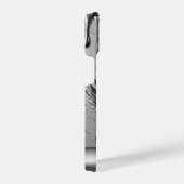 Silver Metal Eagle Emblem With Dripping Paint iPhoneケース (右側面)