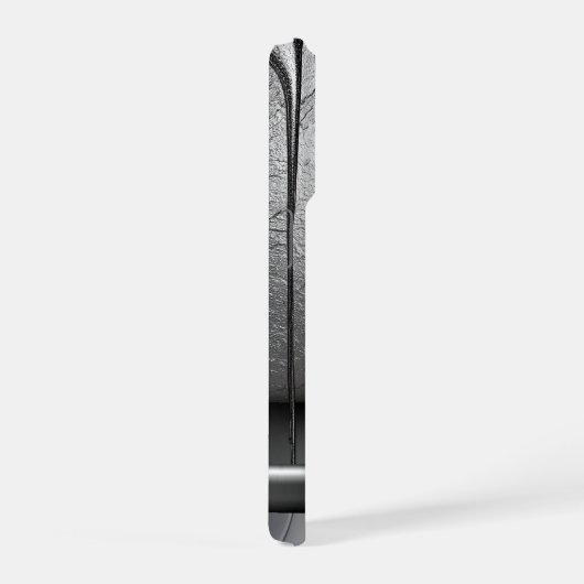 Silver Metal Eagle Emblem With Dripping Paint iPhoneケース (右側面)