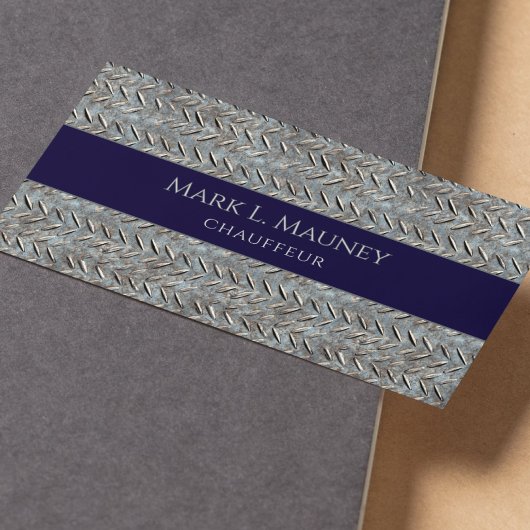 Silver Metal Plater Chauffeur Driver Professional 名刺