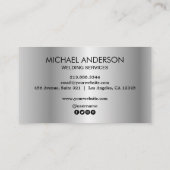 Silver Metal Welding Fabrication Contractor Welder 名刺 (裏面)