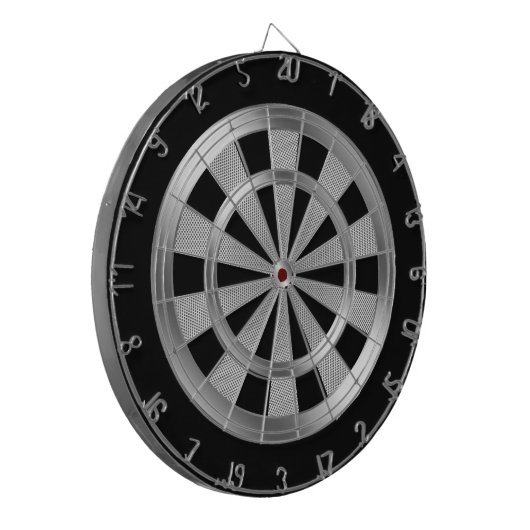 Silver Metallic & Black ダーツボード (正面左)